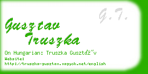 gusztav truszka business card